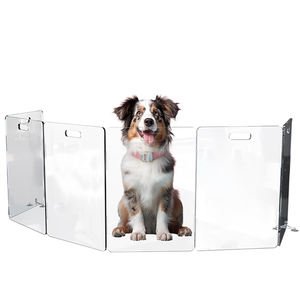 Premio di grandi dimensioni in acrilico chiaro cane gioco penna recinzione pannello Plexiglass cane cancello con pulsante di chiusura tipo - Product Image 1