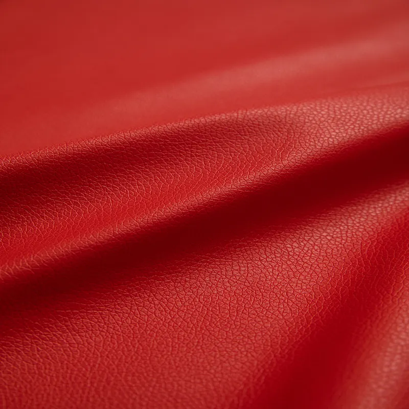 Wejoy Groothandel Effen Rood Faux Pvc Synthetisch Leer Voor Sofa Auto Bekleding