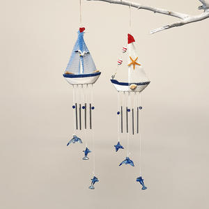 Campana de Viento Creativa con Forma de <span class=keywords><strong>Velero</strong></span> y Delfín Azul, Decoración para el Hogar, Oficina o Habitación Infantil, Venta al Por Mayor - Product Image 2