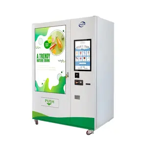 Zhzn Zwart Gekoelde Koude Dispenser Automatische Distributeurs Snacks Gecombineerd Snack En Gekoeld Drankjes Vendor Automaat