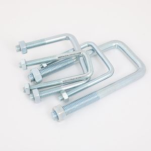 Pieza de suspensión de semirremolque personalizada de fábrica de China, perno en <span class=keywords><strong>U</strong></span> cuadrado con tuercas personalizables para pernos en <span class=keywords><strong>U</strong></span> de camión o remolque - Product Image 2