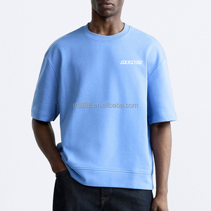 เสื้อยืดผ้าฝ้าย100% สูงสำหรับผู้ชาย400แกรมครอปได้ทั้งชายและหญิงเสื้อยืดธรรมดาพิมพ์ลายดิจิตอลว่างเปล่าสุดหรู - Product Image 1