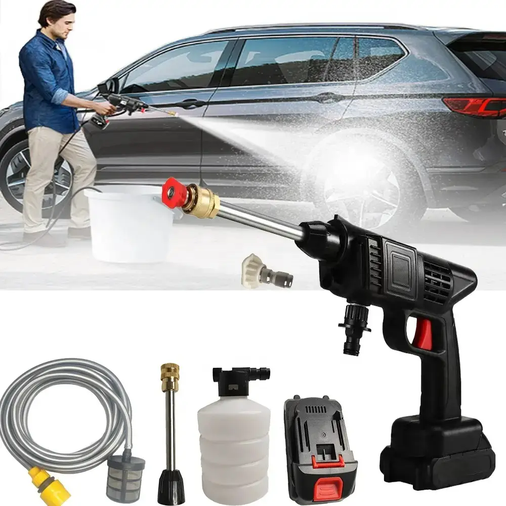 Máy rửa xe không dây Súng rửa xe không dây pin Lithium Máy rửa xe không dây