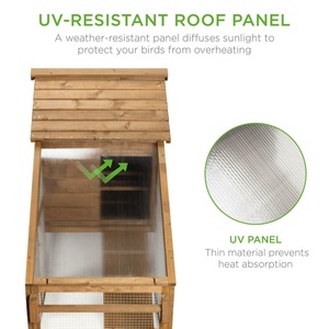 Gabbie a strati per animali domestici a buon mercato per esterni gabbie a strati in legno di grandi dimensioni pollaio Mobile in legno con ruote - Product Image 4