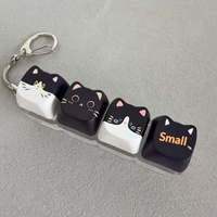 Porte-clés jouet clavier mécanique anti-stress à 4 touches, motif chat mignon, sublimation, anti-stress, multi-catégories