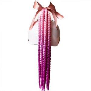 Trenzas para Casco de Motocicleta, Trenzas de Cola de Caballo, Decoraciones de Alta Calidad <span class=keywords><strong>con</strong></span> Ventosa para Casco - Product Image 1