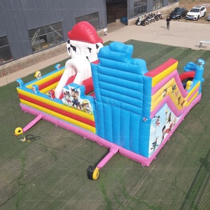 Lớn Inflatable công viên chủ đề Combo sân chơi nhà bị trả lại trượt Inflatable trở ngại ngoài trời khổng lồ - Product Image 4