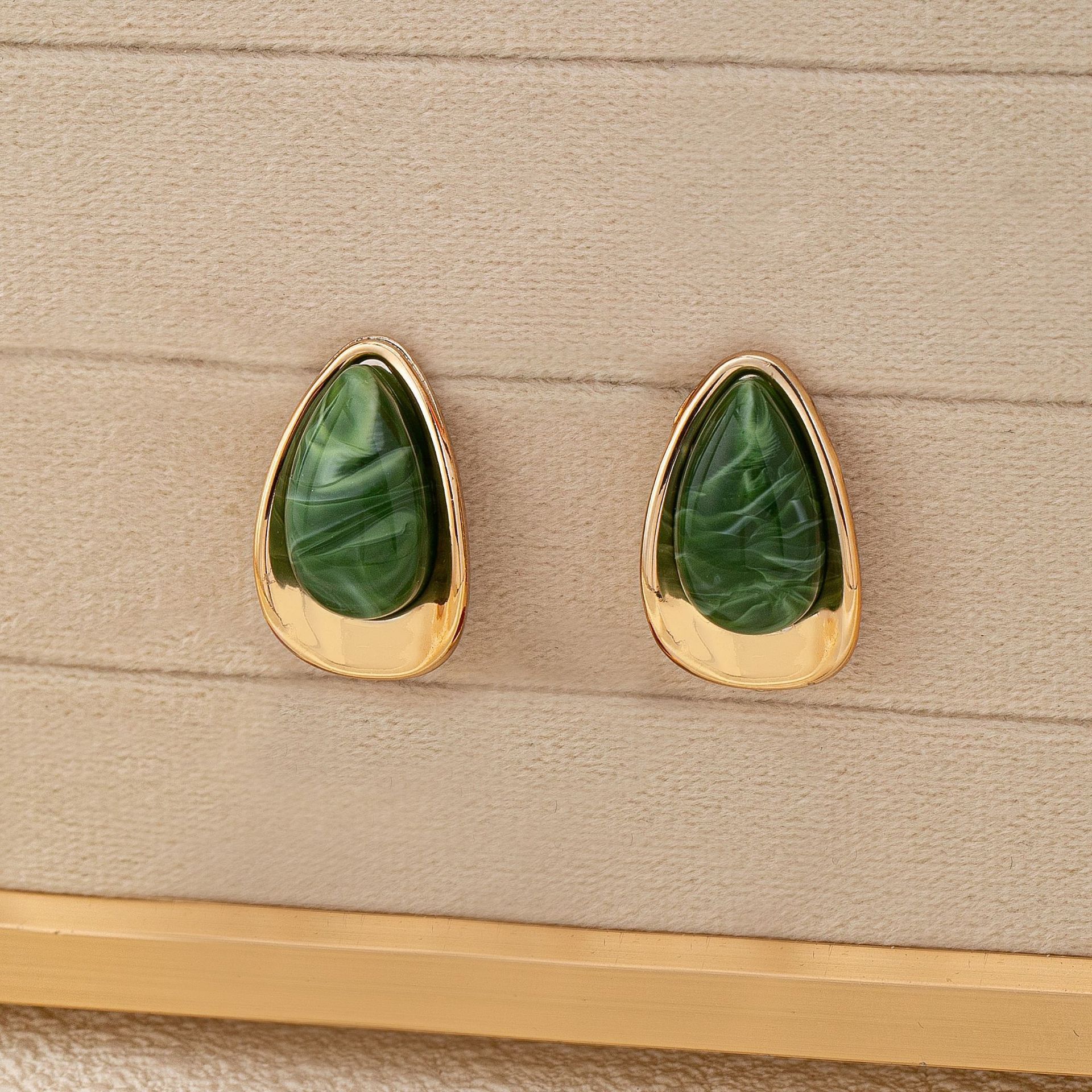 YLC-ES-2191 boucles d'oreilles vertes