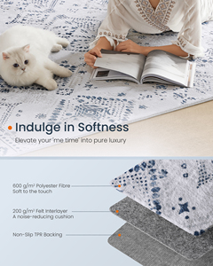 <span class=keywords><strong>SONGMICS</strong></span> <span class=keywords><strong>HOME</strong></span> 3x5 pieds tapis pour chambre tapis de sol lavable en Machine tapis salon tapis pliable - Product Image 4