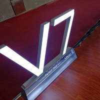 Letrero 3D Personalizado para Exteriores con Letras de Canal LED Iluminadas Frontalmente, Acrílico, Acero Inoxidable, Publicidad, Nombre de Tienda, Logotipo Empresarial