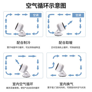 Electric <b>Fan</b> Desktop Air Circulation <b>Fan</b> 7.0-9.9 In <b>Remote</b> Control Oscillating <b>With</b> Timing Function For Home And Office - Product Image 5