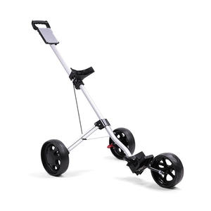 Chariots de golf pliants légers en alliage d'aluminium, nouvelle conception, 3 roues, avec frein à pied - Product Image 1