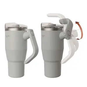 Tasse à café de voyage en métal sous vide à double paroi en acier inoxydable de 40 oz personnalisée gobelet de 40 oz avec poignée