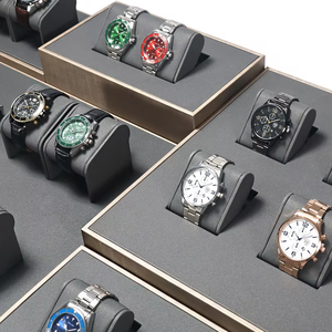 นาฬิกาหนัง PU แบบทำด้วยมือสุดหรูถาดโชว์เครื่องประดับพร้อมรางแสดงนาฬิกาอุปกรณ์เสริม - Product Image 1