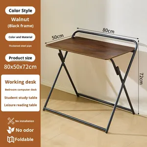 Bàn học sinh hiện đại tại nhà Bàn gấp đơn giản với vật liệu sắt cài đặt miễn phí và sử dụng đầu giường - Product Image 6