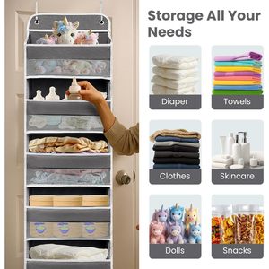Over The Door Organizer 6 Shelves 10 Pockets Heavy Duty Mesh <b>Rack</b> For <b>Storage</b> Behind Doors On <b>Walls</b> - Product Image 2