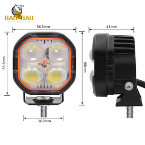 Feux de brouillard LED mini à quatre <span class=keywords><strong>yeux</strong></span>, double couleur blanc-jaune, en aluminium, type « Devil Eyes », pour motos Honda <span class=keywords><strong>CD</strong></span> 70, ampoule de phare. - Product Image 5