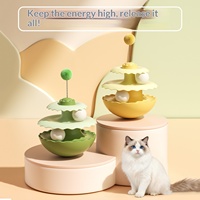 Mainan Kucing Tongkat Penggoda Otomatis Berputar Bahan ABS Penggunaan Dalam Ruangan Hiburan Mandiri Kotak Kesenangan & Persahabatan Gadget Grosir