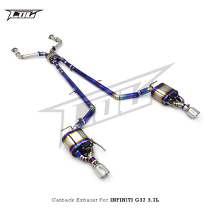 ระบบท่อไอเสียแคทแบ็กแบบปรับแต่งจากโรงงานสำหรับอินฟินิตี้ G37 3.7L ซีดาน ปี 2010-2021 ทำจากโลหะผสมไทเทเนียมและท่อไอเสียสแตนเลส - Product Image 2
