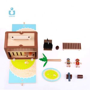UDEAS Set blok bangunan bajak laut pulau harta karun dan boneka awal kayu pendidikan blok bangunan mainan - Product Image 4