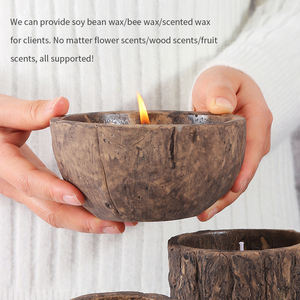 حاويات شموع مصنوعة يدويًا من الإسمنت ، بالجملة ، ديكور منزلي عتيق ، جرة شمع خرسانية فارغة - Product Image 2