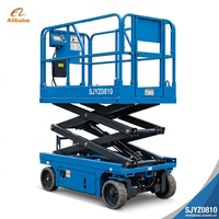 Plataforma Elevadora de Tijera Autopropulsada de 8m con Control Proporcional por Joystick y Alarma de Sensor de Inclinación para Obras en Interiores