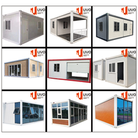 Maison conteneur à assemblage rapide, en kit, avec structure en acier et panneaux sandwich, pour la construction de bureaux et l'utilisation en camping