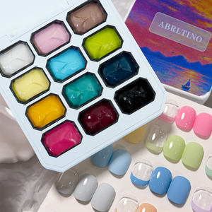 12 Gel UV per manicure in tinta unita, ricchi di pigmenti, non tossici, lisci e facili da applicare, unghie alla francese sfumate, salone di manicure fai da te - Product Image 3