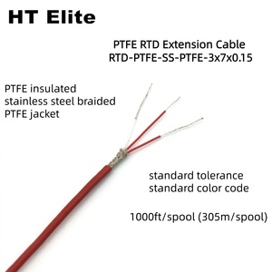 Cable de Compensación para Sensor de Alta Temperatura Tipo K/J/E/T/N/R/S/PT100, FEP, PFA, PTFE, PVC, Fibra de Vidrio, Cable de Extensión para Termopar - Product Image 3