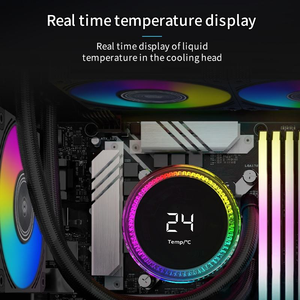 Venta Directa de Fábrica, Enfriador AIO Personalizado para CPU con Pantalla, 120mm, Colores, Rodamiento Fluido, Enfriador LED ARGB para CPU - Product Image 5