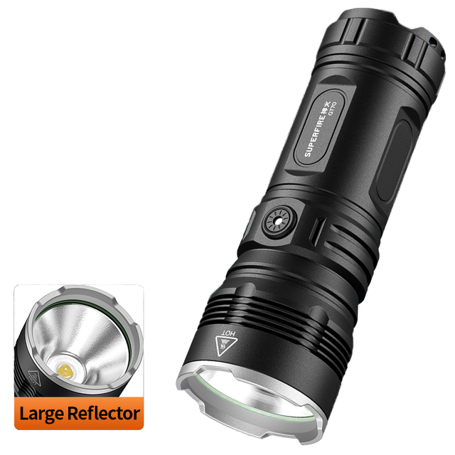 Professional Tactical LED Flashlight IP44 Waterproof Rechargeable Aluminum Alloy 3000+ Lumens 6000K Daylight 8Hr Runtime 370M
