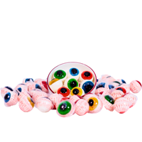 Fabrieksdirecte verkoop Halal op maat gemaakte 5D knapperige fruit-gearomatiseerde nieuwe, populaire zoete mini-oogbolletjes gummies OEM fles