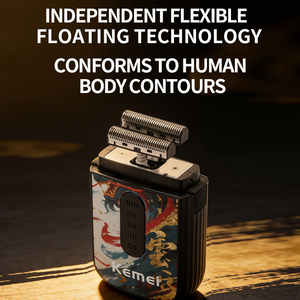 For KM-T417 Household Hairdresser Double Blade Electric Shaver Cordless Rechargeable Facial Beard <strong>Razor</strong> <strong>Foil</strong> Men's - Product Image 5