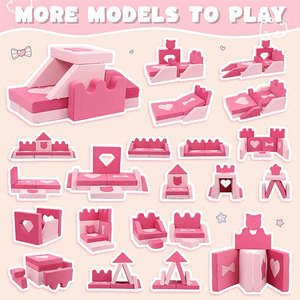 Tapis de sieste modulaire en mousse haute densité pour enfants, matelas combinable créatif avec barrières de sécurité pour usage domestique, de 2 à 4 ans - Product Image 2