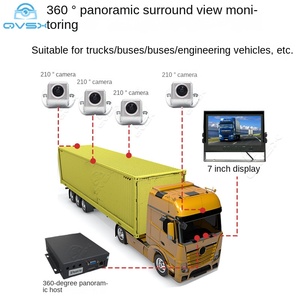 Enregistreur pour camion minier avec imagerie panoramique à 360 degrés, assemblage 3D, surveillance des angles morts assistée par l'IA à quatre voies, enregistrement en boucle et vision nocturne - Product Image 2