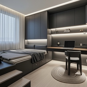 <span class=keywords><strong>Letto</strong></span> <span class=keywords><strong>Matrimoniale</strong></span> Confortevole a Doppio Strato con Contenitore Alto, Massaggio Elettrico Multifunzionale, Cuscino Lussuoso, <span class=keywords><strong>Letto</strong></span> Tatami con Spazio Contenitore per Camera da <span class=keywords><strong>Letto</strong></span> - Product Image 2