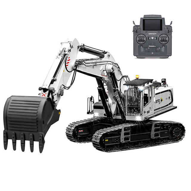 Huina RC Metal Construction Digger Model K970 Alloy 2.4G 1:14 18ch Rc Hydraulic Excavator Digger Truck