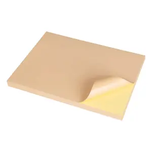 Autoadesivo all'ingrosso della carta Kraft marrone autoadesivo per le carte dell'etichetta dell'adesivo dell'alimento