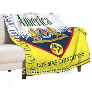 New arrival best selling clearance stock custom Mexican America Los Mas Chingones Fleece Travel Throw polyester yellow Blanket