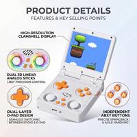 Console de jeu portable rétro RS-16 Flip avec écran IPS de 3,5 pouces, RK3326, prend en charge le Wifi, Linux Open Source, consoles de jeu de poche portables