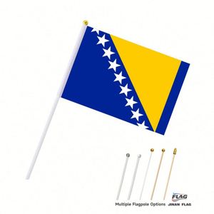 Drapeau de poche personnalisé de haute qualité avec logo, pour équipe sportive, publicité, imprimé numériquement, en polyester écologique, rectangulaire 14x21cm - Product Image 2