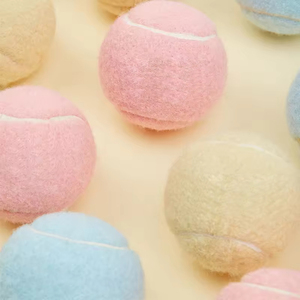 宠物供应商定制标志环保扔狗咀嚼玩具批发橡胶宠物网球互动狗玩具球 - Product Image 3