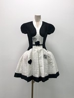 Nouveau design personnalisé de tabliers de pique cartes à jouer robe de princesse courte a-ligne impression de fête organza naturel antistatique