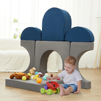 Bloques de Espuma para Escalar, Sofá de Espuma para Niños para Sala de Juegos y Dormitorio, 7 Piezas Modulares, Sofá de Juego para Niños Pequeños, Dormitorio
