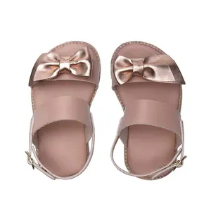 Choozii nuevo diseño de verano de cuero genuino precioso Bowknot niños muy poco chica Sandalias planas 2021