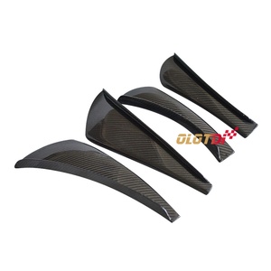 Carbon Fiber VRS Style Front Bumper Spat Canards Trims <b>Splitters</b> Fins Spoiler for Toyota Supra A90 2020 up Auto Tuning - Product Image 6
