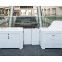 Bureau de réception en forme de U, taille standard, blanc, moderne, style européen, pour boutique, centre commercial