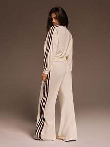 2026 Frühling Sportlicher Freizeitanzug Damen Langes Bedrucktes Modisches 2-Teiliges Set Anti-Pilling - Product Image 3