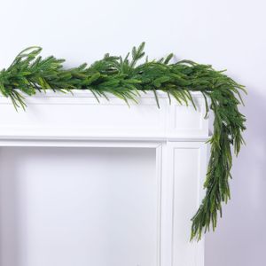 Ramas Artificiales al por Mayor, Pieza Decorativa Verde de Plástico para Centro de Mesa de Fiesta Navideña, Rama de Pino Artificial - Product Image 5