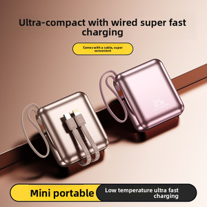 <span class=keywords><strong>Batterie</strong></span> <span class=keywords><strong>externe</strong></span> ultra-compacte avec câble intégré Ice Core 20000mAh, charge super rapide, écran LED, alimentation mobile USB portable - Product Image 2